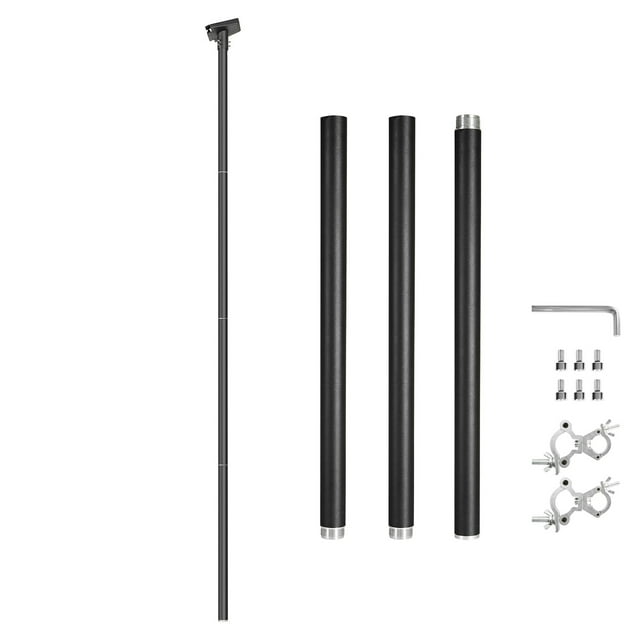 KFFKFF Starlink RV Ladder Mount, 360°Adjustable Angle Mounting Standard Gen 3 Pipe Kit, Heavy-Duty Steel Extra Long Starlink RV Ladder Adapter, Compatible with Gen3 and V3