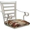 thumbnail image 3 of Aluminum Outdoor Indoor Extra Tall Stool -Jenna Arms - Terracotta Fabric - Beige, 3 of 4