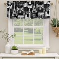 thumbnail image 2 of Eiffel Tower Curtain Valances for Windows, Kitchen Valance Window Treatments Panel 2 Pack, Vintage France Romantic European Paris City Art Rod Pocket Short Curtains for Bathroom Bedroom 42 x 18 Inch, 2 of 8