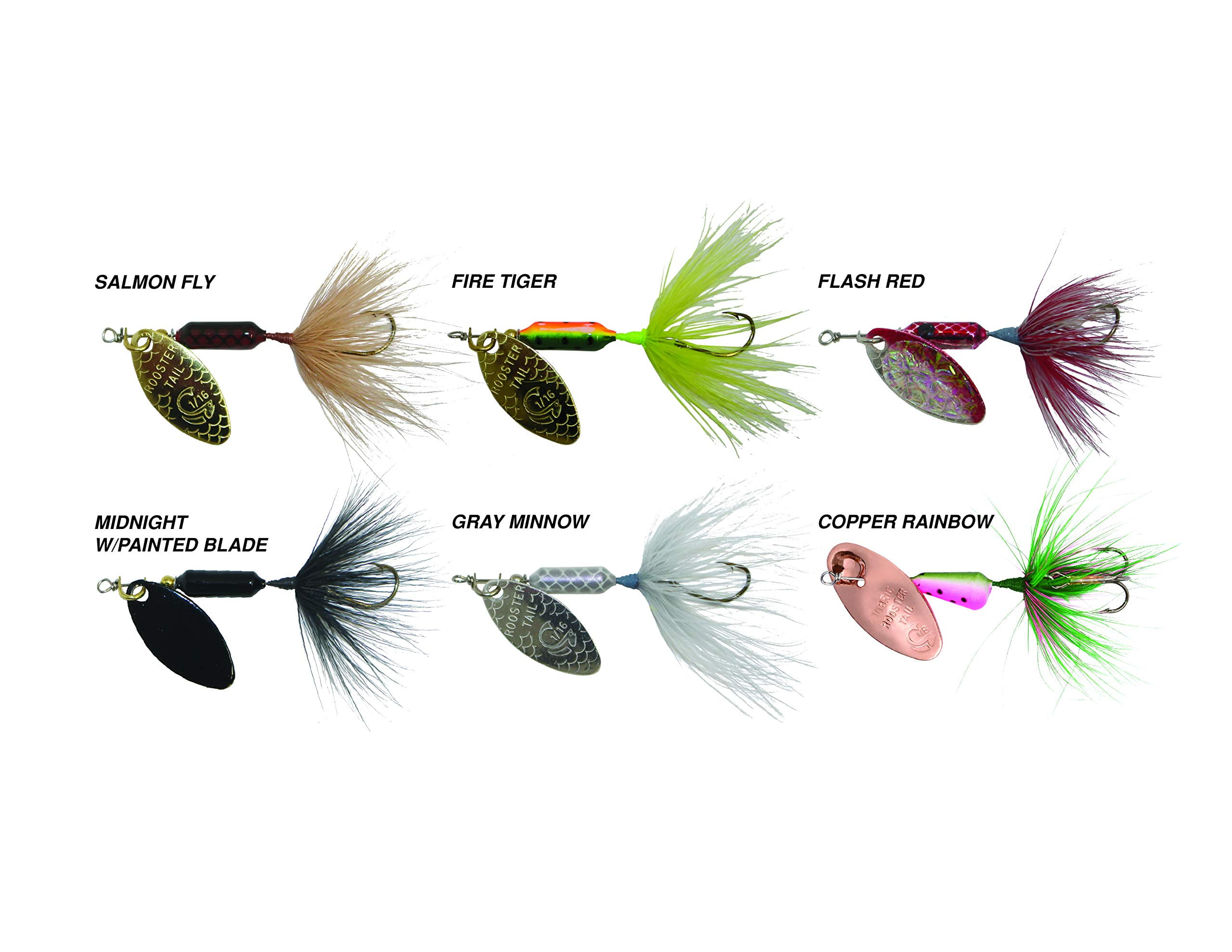 Yakima Bait Worden's Rooster Tail Trout Fishing Lures, Assorted