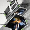 thumbnail image 2 of Compatible Metal Case for Samsung Galaxy Z Fold 4 Case 5G(2022),Military Grade Aluminium Shockproof Hinge Full Body Hard Protective Case for Galaxy Z Fold 4 Phone Case with Kickstand Men Silver, 2 of 14