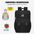 thumbnail image 4 of BIMZUC Large Capacity Insulated Cooling Backpack Waterproof Picnic Cooler Bag For Camping Hiking And Outdoor Activities Leakproof Thermal Lunch Daypack, Black (11.8 x 10.2 in / 30 x 26 cm), 4 of 8