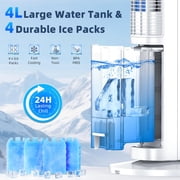 45 Windowless Portable Evaporative Air Cooler, 3 Speeds, 4 Modes, 4L Tank, 12-Hour Timer, 120° Oscillation, Remote Control