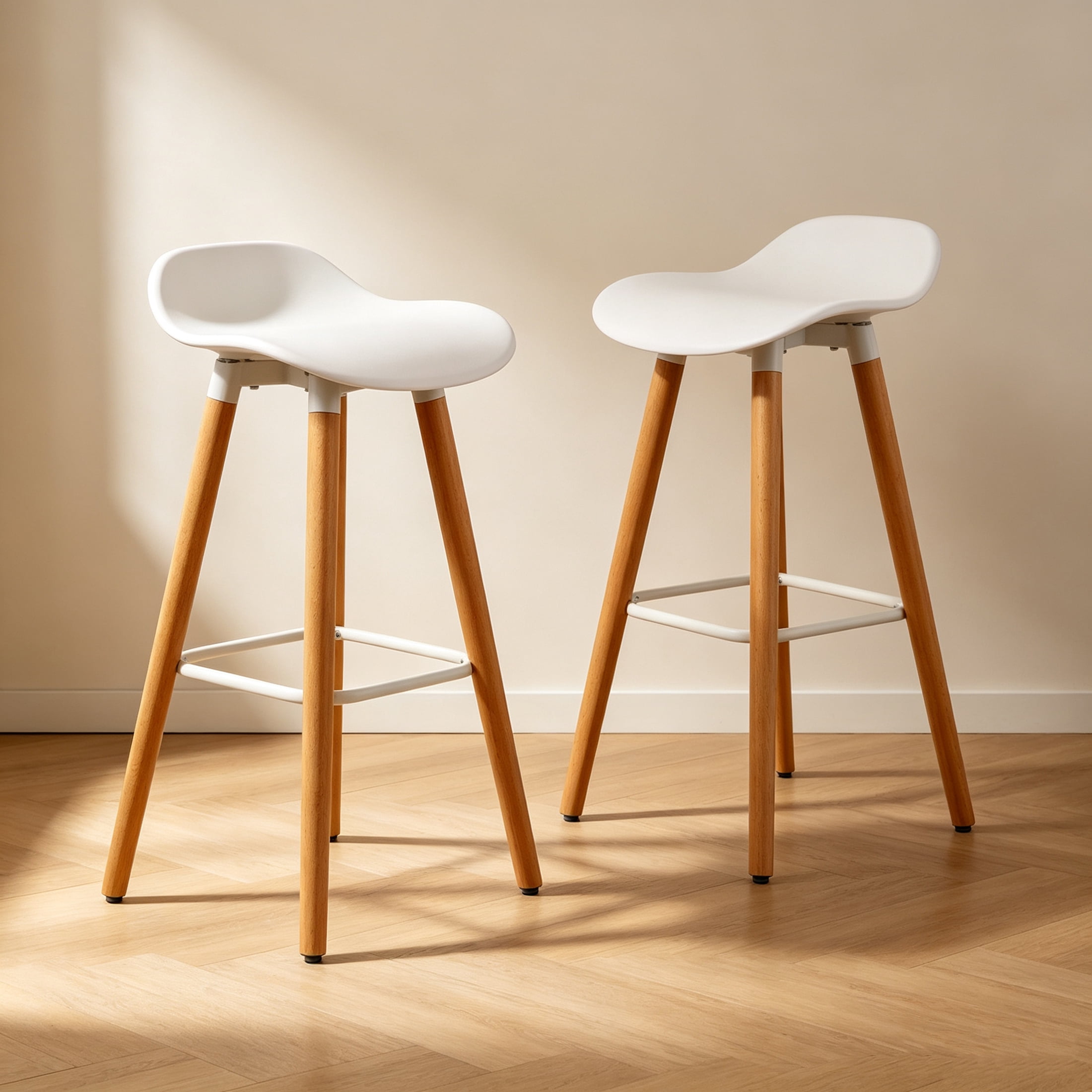 Mainstays Scoop Backless Stool Set, 2 Pieces