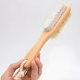 thumbnail image 2 of ACDANC Wooden Foot Scrubber Brush Pumice Stone Natural Bristle Exfoliate Feet Care Tool, 2 of 4