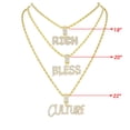 thumbnail image 2 of Deck Your Neck with This Iced Out Selection of Layered Hip Hop Word Pendents on Twisted Rope Chains. Elevate Your Look - Shout Out Your Vibe! - GJM Neck 292 GOLD, 2 of 4