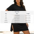 thumbnail image 4 of IFNWSV Robes Grande Taille, Robe Grande Taille Unie Ample à Manches Courtes et Col Rond Style Décontracté Confortable pour Toutes les Saisons, Robes d'Été pour Femmes Blanc TG, 4 of 8
