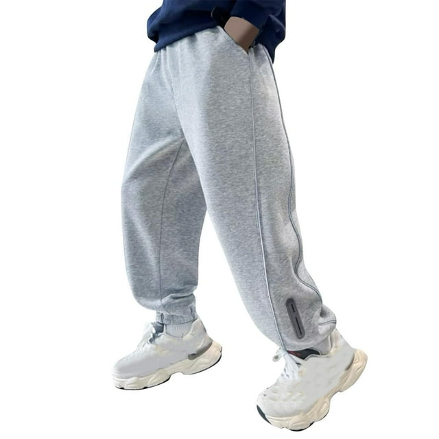 Sweatpants with Pockets Boys Sports Pants Mid Size Children's Casual