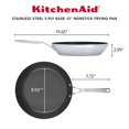 thumbnail image 2 of KitchenAid 12-Inch 3-Ply Base Stainless Steel Nonstick Frying Pan, Brushed Stainless Steel, 2 of 5