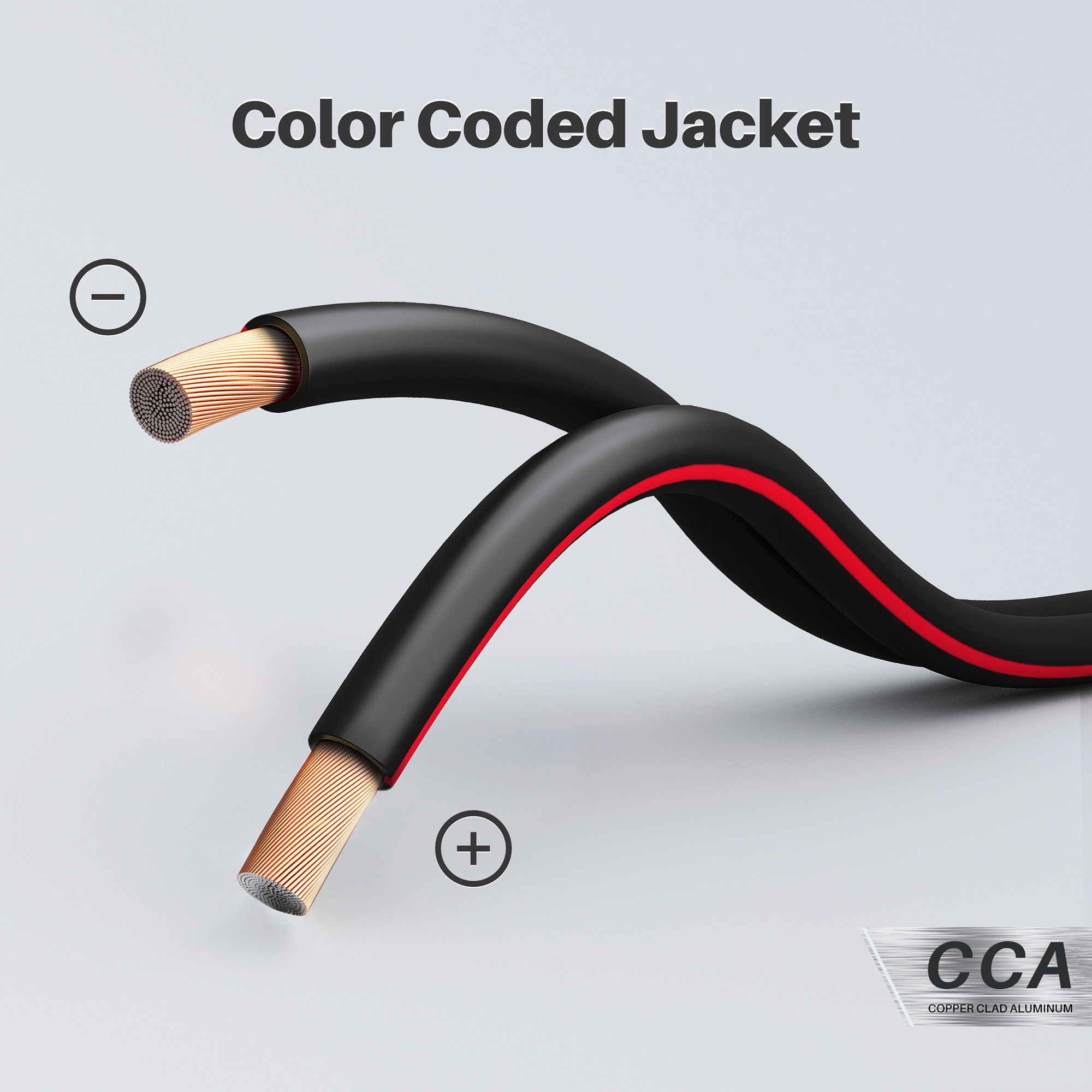GearIT Pro Series 12 Gauge Speaker Wire Copper Clad Aluminum CCA Audio Cable, Black 50 ft - image 3 of 8