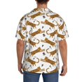 thumbnail image 3 of Balery Leopard Print Camisa Casual de Manga Corta con Botones para Hombre, Texturizada, Estilo Cubano, para Playa, Verano-4X-Large, 3 of 5