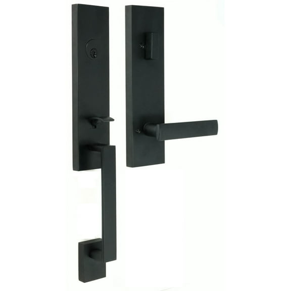 Weslock 02870-232SL2D Leighton Modern Square Thumb-Press Single Cylinder Keyed Entry Door