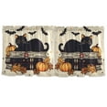 thumbnail image 7 of Yayeee Kitchen Curtains Tier Set of 2 Light Filtering 57"x36" Over Sink Window Panels, Halloween Cat, 7 of 7