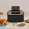 thumbnail image 3 of 12.68Qt Large Glass Air Fryer Non Toxic Air Fryer Portable with Baking Tray & LED Display, 1700W Reservable Air Fryers for Home Kitchens, Dorms & Small Gatherings (Black), 3 of 9