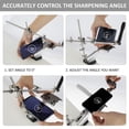 thumbnail image 4 of Fixed Angle Sharpener Stainless Steel Cutter Sharpener with 4 Whetstones 360° Flip Rotation Kitchen Cutter Sharpening Kit for Home Kitchen, 4 of 9