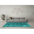 thumbnail image 3 of Ahgly Company Indoor Rectangle Oriental Turquoise Blue Industrial Area Rugs, 2' x 3', 3 of 4