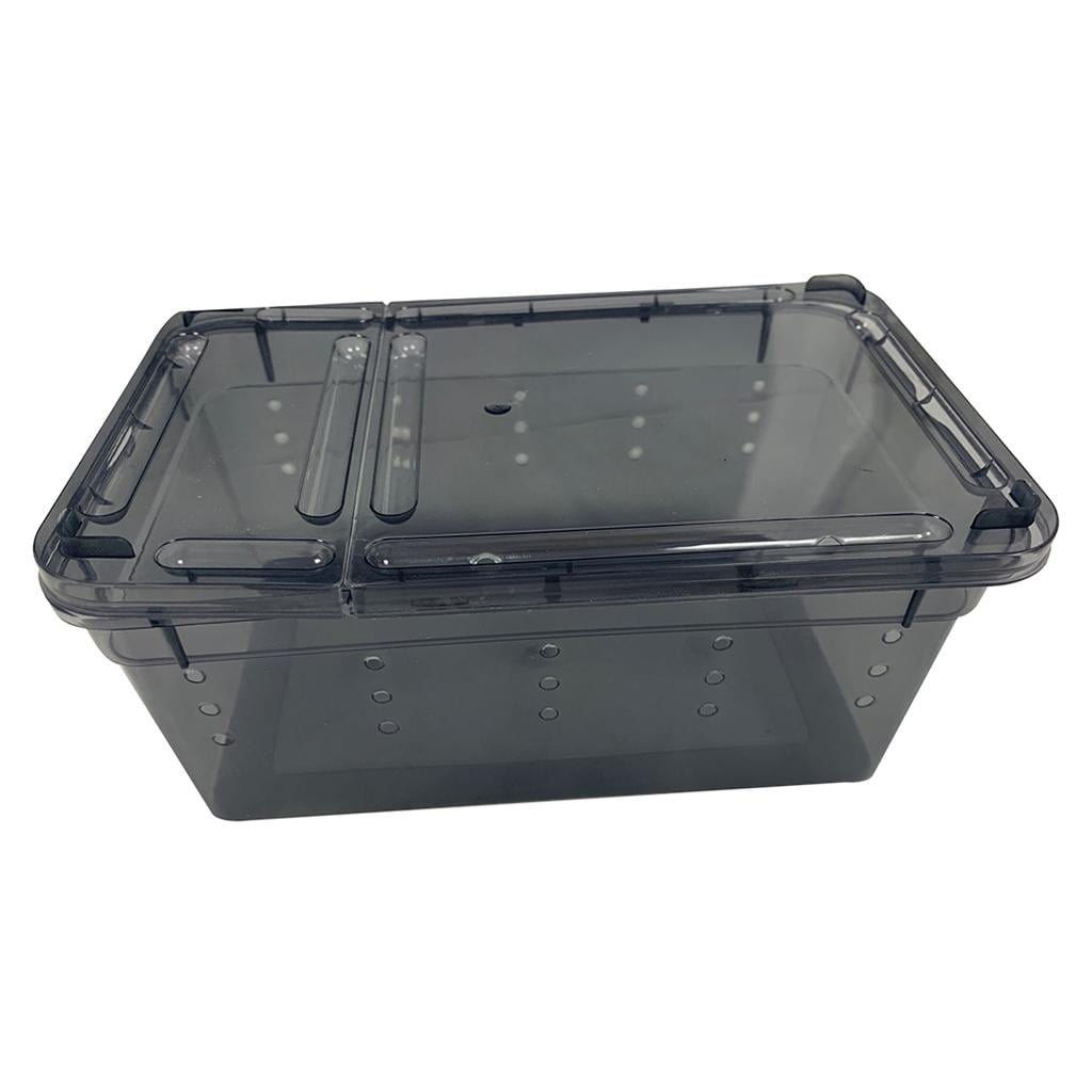 4 Pieces Reptile Box Turtle Nursery Breeding Cage Black