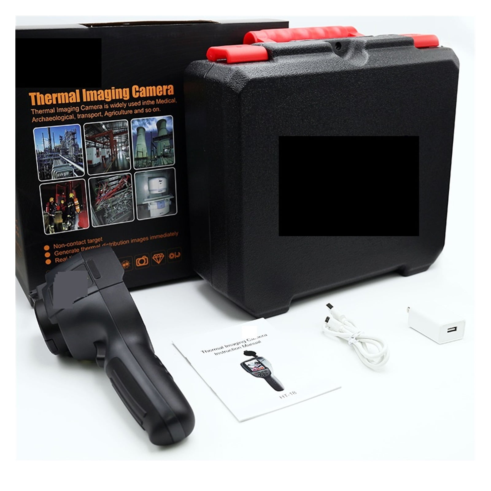 Thermal Imaging Camera, Digital Thermal Imager Detector Handheld Thermal Camera IR Infrared Thermometer Temperature Multifunction High Resolution