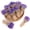 Purple, variant on Maxxmarket 20-Piece set Mini Magnet Dried Flowers Bouquet for Rustic Wedding Favors ,Baby Shower Party Favors for Guests,Bridal Shower Party Gifts,Baptism Favors ,Thank You Favor. (Blue)