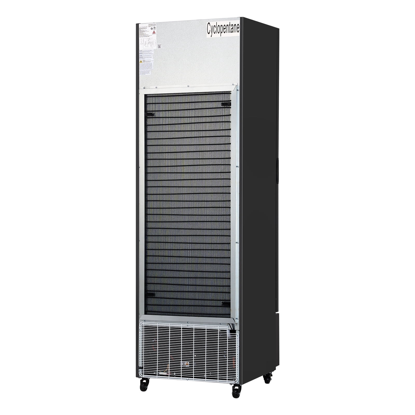 KFFKFF Commercial Merchandiser Refrigerator Single Glass Door 11.47Cu ft , Display Beverage Cooler Merchandiser