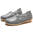 thumbnail image 2 of Vedolay Casual Shoes For Women Women's Platform Loafers Comfortable Fashion Non-Slip Hollow Walking Shoes,Gray 9, 2 of 5