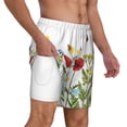 thumbnail image 3 of Picia Wild Herbs pattern Mens Swim Trunks with Compression Liner Stretch Beach Shorts Quick Dry with Zipper Pockets No-Chafing Board Shorts-3X-Large, 3 of 9