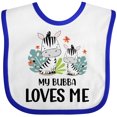 thumbnail image 3 of Inktastic Zebra My Bubba Loves Me Boys or Girls Baby Bib, 3 of 4