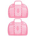 thumbnail image 2 of CSChome Bath Storage Basket Storage Basket with Handle: Large Capacity Hollow Design Beach Sundries Container, Home Supplies Organizer, 2 of 7