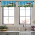 thumbnail image 4 of LALILO Kitchen Curtain Valance Face Art Modern Canvas Oil Rod Pocket Window Curtain 52"x 18" Set of 2, 4 of 7