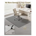 thumbnail image 4 of 34.5"*47.1" Hard Material Chair Mat for High Pile Carpet and Hardwood Floor, Heavy Duty Computer Chair Mat, Frosted Clear Chair Pad for Rolling Chairs Office and Home Grey, 4 of 9
