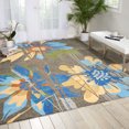 thumbnail image 1 of Nourison South Beach Indoor/Outdoor Traditional Floral Grey 8' x 10'6" Area Rug, (8' x 11'), 1 of 7