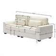 thumbnail image 3 of 79.5" Modern Fabric Sofa with Plush Cushions, Sleek Arm Design, and Sturdy Solid Wood Frame – Comfortable Seating for Living Room, Bedroom, or Office Lounge, 3 of 11