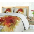 thumbnail image 5 of Ambesonne Floral Duvet Cover Set, Girl Abstract Lady, 2-Calking, Eggshell Orange, 5 of 7