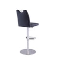 thumbnail image 4 of 1708 Handle Back Adjustable Stool Brushed SS/Black PU, 4 of 5