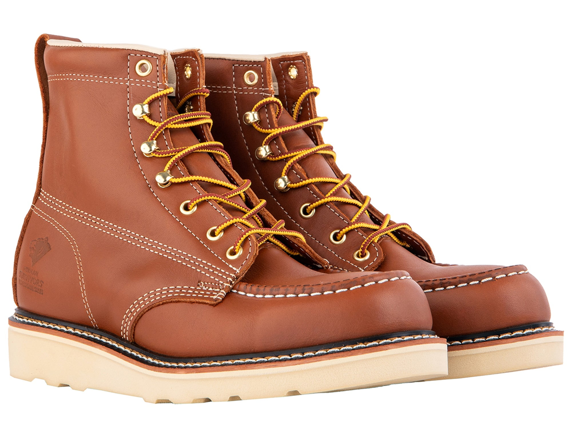 Herman Survivors Professional Men's Soft Toe Full Grain Leather Backhaul Brown Work Boots