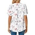 thumbnail image 4 of Fantaslook Womens Tops Dressy Blouses V Neck Short Sleeve Tunic Tops Casual Work Shirts, 4 of 7