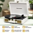 thumbnail image 3 of Tocadiscos TANLANIN Vintage de 3 velocidades Bluetooth USB blanco, 3 of 9