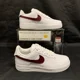 thumbnail image 1 of Ni&ke Air Force 1 Low White (Burgundy Custom Painted Swoosh) SC-#15W, 1 of 1