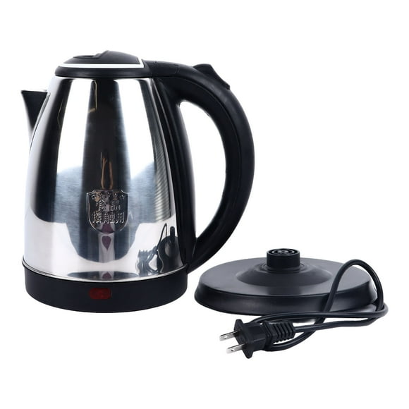 Hervidor eléctrico de acero inoxidable, caldera de agua caliente, calentador de encimera de ebullición rápida, apagado automático para cafetera, tetera, enchufe estadounidense 110V 2L
