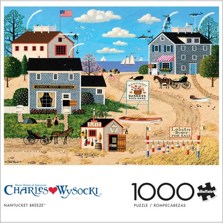 Buffalo Games 1000-Piece Charles Wysocki Nantucket Breeze Adult Interlocking Jigsaw Puzzle