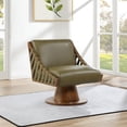 thumbnail image 2 of Meridian Furniture Millwin Olive Vegan Leather Swivel Accent Chair, 2 of 8