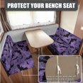 thumbnail image 4 of FOR U DESIGNS Bat Spider Web Purple Pattern 3 Pcs RV Dinette Cushion Covers Breathable Camper Cushion Slipcover with Pillowcase, Stretch 2 Seat Sofa Chair Cover Camper Seat Covers Halloween Decor, 4 of 8