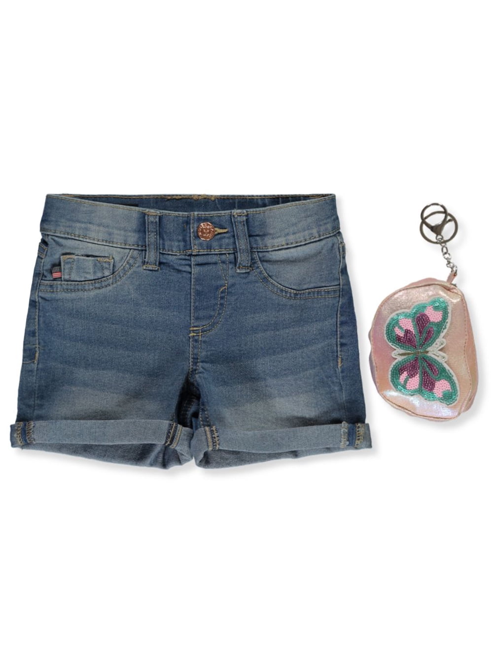 Vigoss Girls' Denim Shorts With Handbag 