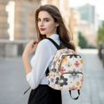thumbnail image 6 of FORMRS Mini Backpack Purse for Women Quilted Travel Daypack Casual Shoulder Bag, Beige Retro Flower, 6 of 7