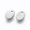 thumbnail image 2 of Resistant 304 Stainless Steel Charms Stamping Blank Tag Oval Stainless Steel color 7x5x0.9mm Hole: 1mm, 2 of 2
