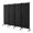 Black, variant on Room Divider 4 Panel, Privacy Screen with Lockable Wheels - 89"x68" Folding Partition for Home, Office, Dorm - Brown/Gray/White