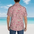 thumbnail image 6 of Xecao Cute Love print Hawaiian shirt - a stylish short-sleeve button-down for men, perfect for casual beach and tropical outings., 6 of 9