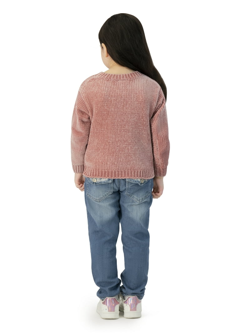Lilo Stitch Toddler Girls Chenille Sweater, Sizes 12 Months 5T