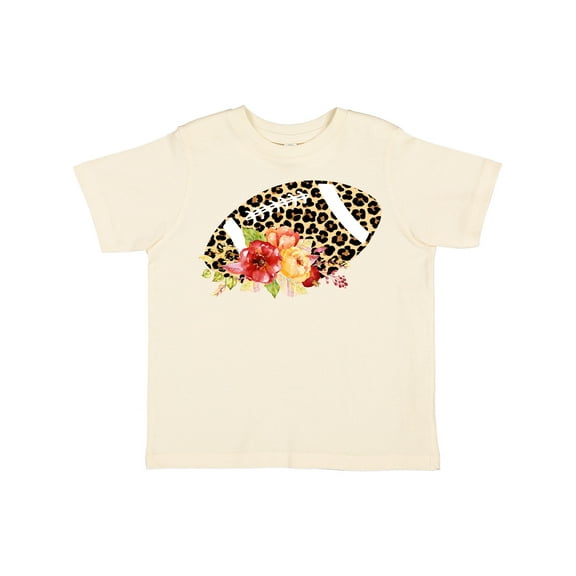 Inktastic Football with Flowers and Leopard Spots Boys or Girls Toddler T-Shirt