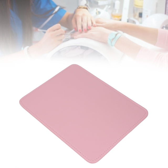 Estera De Mesa Para Decoración De Uñas, Almohadilla Para Decoración De Uñas, Resistente Al Agua, De Cuero De PU, Lavable, Color Rosa Para Salón En Casa